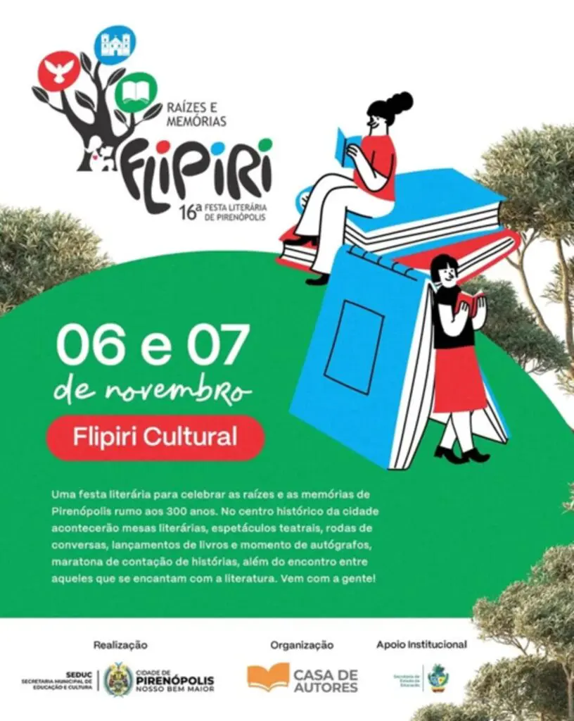 Flipiri 2026 terá programação gratuita e homenagem a Maria José Silveira em Pirenópolis