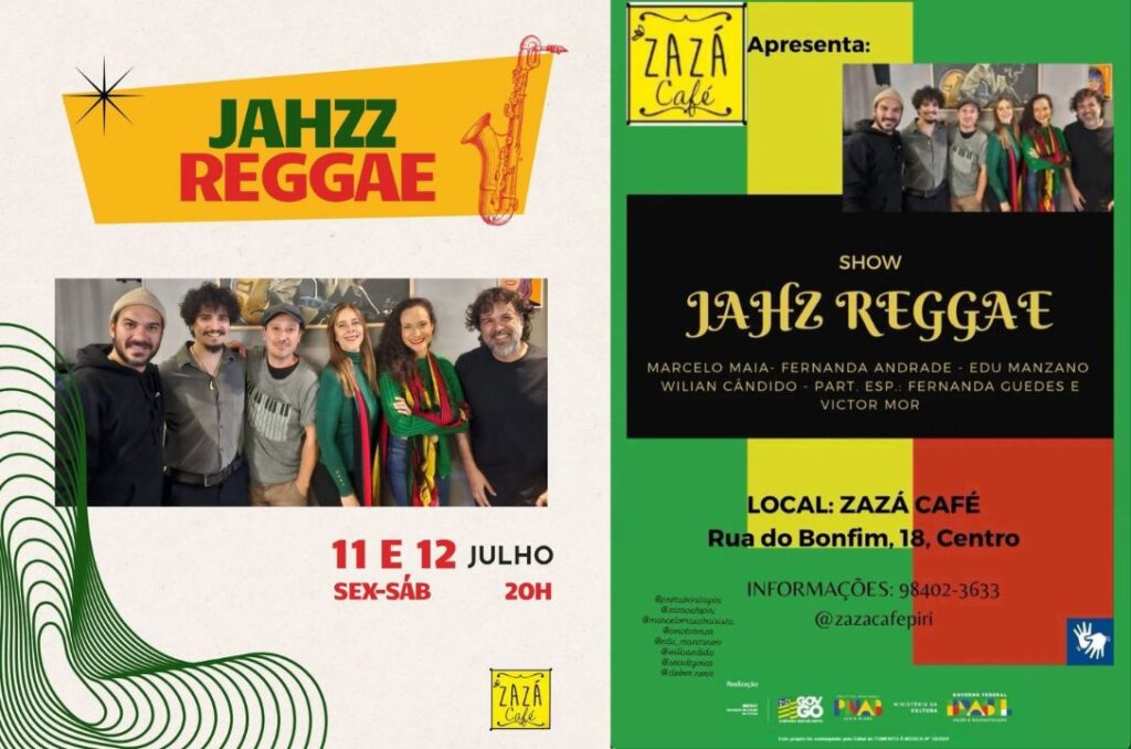 Jahzz Reggae agita o fim de semana no Zazá Café - jii 2025 07 11T184343.147