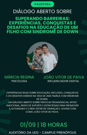 João Vitor inspira Pirenópolis em evento sobre inclusão - Captura de tela 2025 08 29 162211