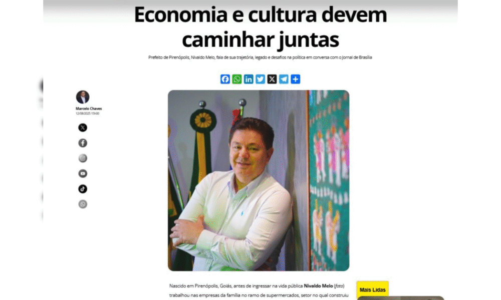 Prefeito de Pirenópolis é destaque em Jornal de Brasília - Fotos pequenas Portal Piri 3