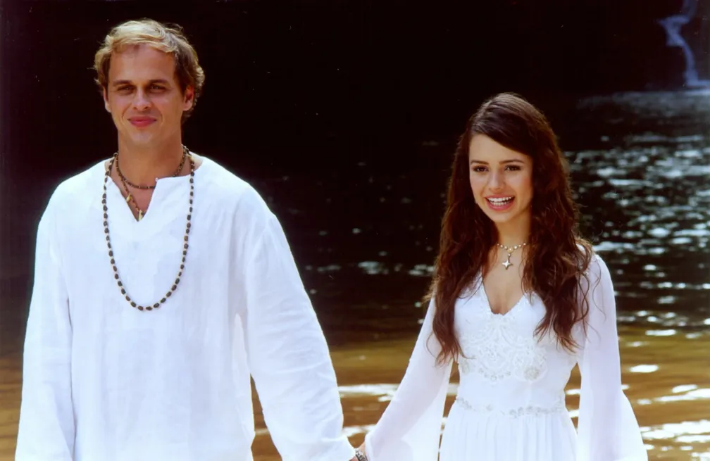 Novelas que marcaram Pirenópolis como cenário - eg guilherme fontes e sandy 2001. marcela haddad globo
