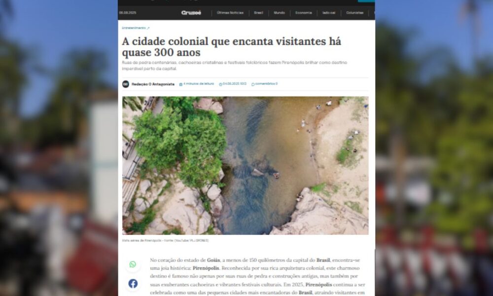 O Antagonista exalta charme e tradição de Pirenópolis - jii 2025 08 06T115252.905