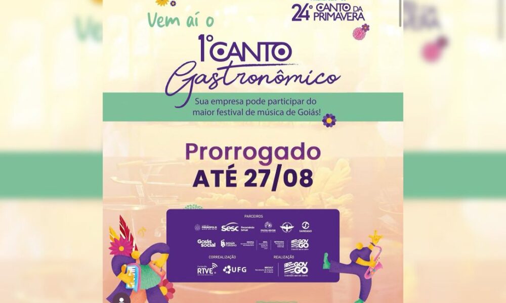 Inscrições prorrogadas para o 1º Canto Gastronômico - jii 2025 08 26T085351.148
