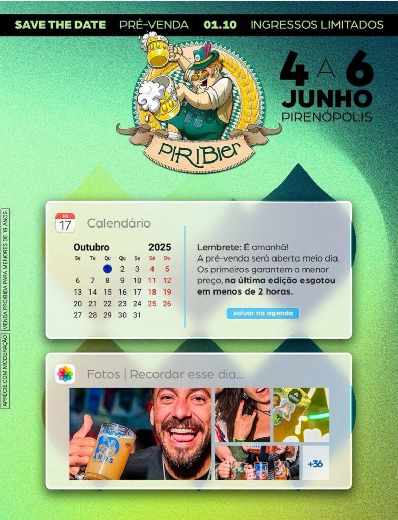 Pré-venda do PiriBier 2026 começa hoje! - 1b0333c9 e3d2 4902 8520 b779df798f50