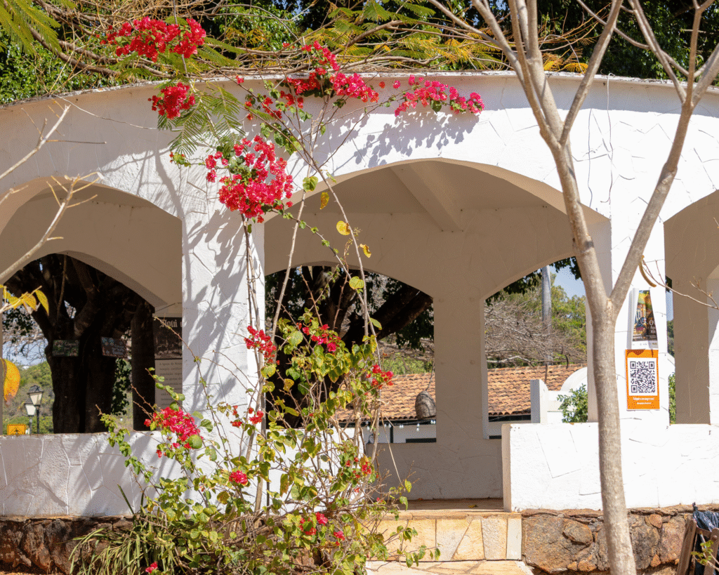 Bougainville emoldura charmoso coreto no coração de Pirenópolis - 6