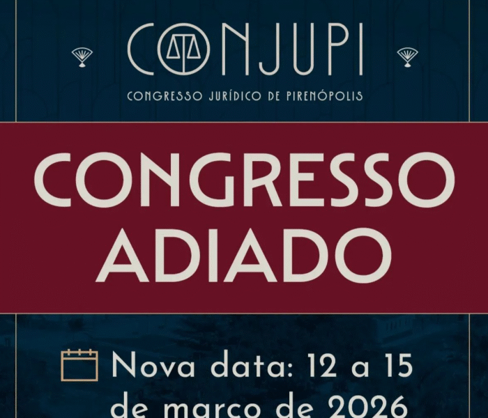 Congresso Jurídico de Pirenópolis (CONJUPI) é adiado para março de 2026 - Captura de tela 2025 09 12 104050