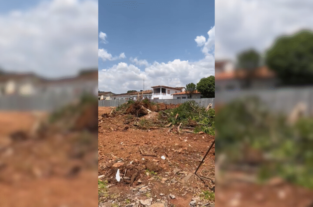Obra na Praça Central de Pirenópolis preocupa moradores após retirada de árvores - Fotos pequenas Portal Piri 18