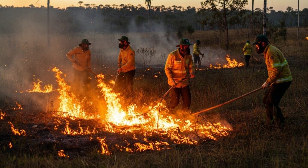 Fogo está sendo controlado e Piri segue funcionando normalmente - Whisk 7bf01c1843
