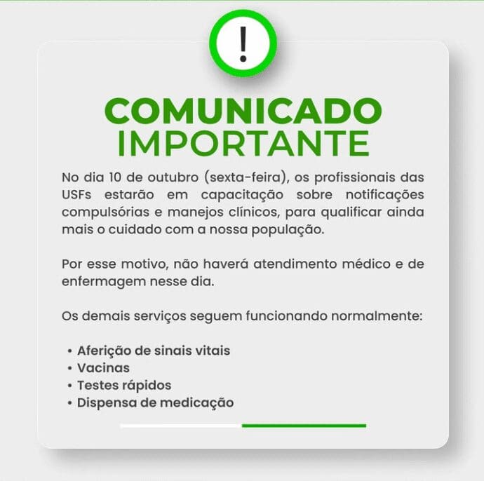 Capacitação suspende atendimentos médicos nas USFs de Pirenópolis - Captura de tela 2025 10 09 131932