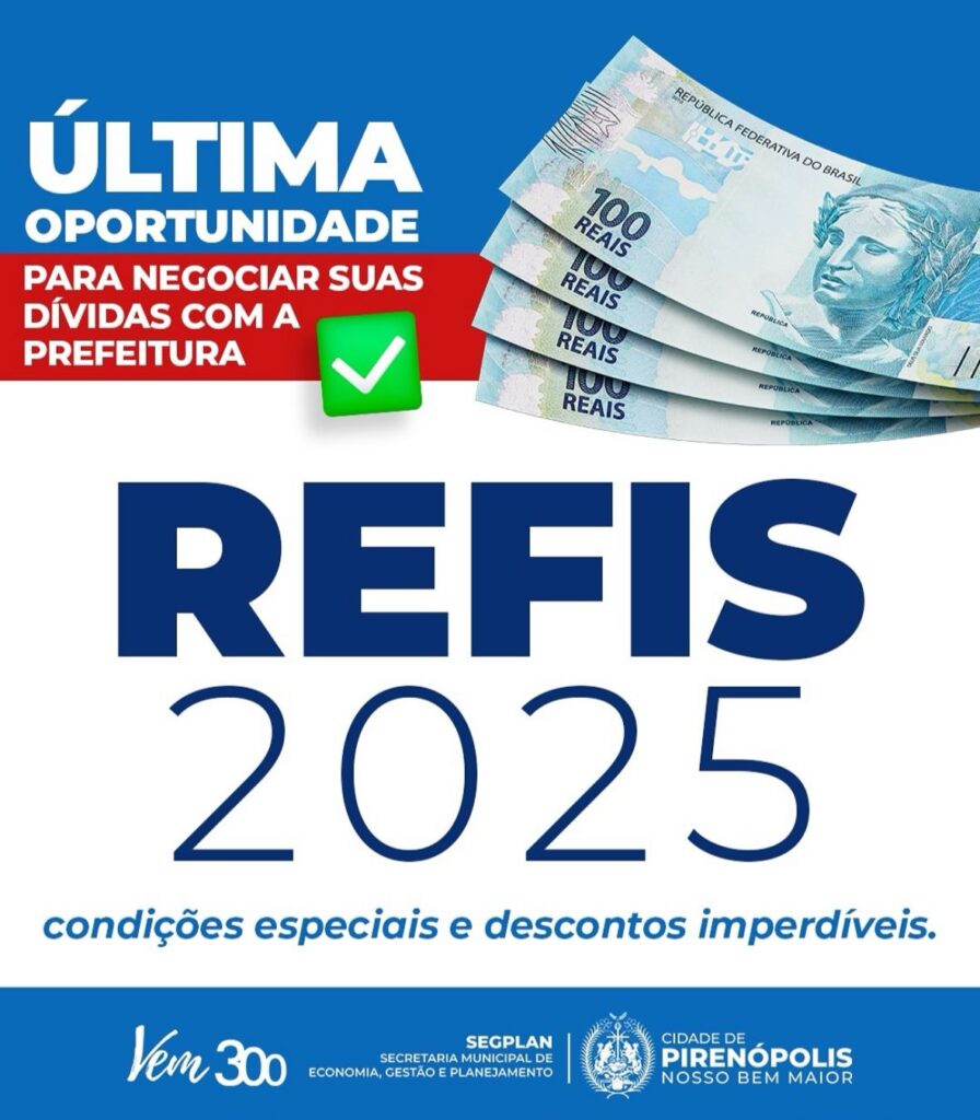 Última Chance: REFIS 2025 em Pirenópolis com 98% de Desconto - Imagem do WhatsApp de 2025 10 15 as 07.48.48 21cf92bb