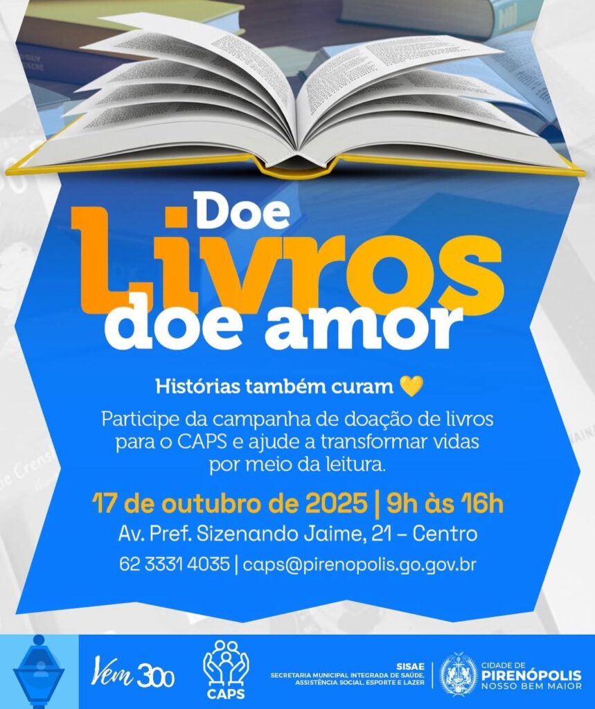 Campanha Doe Livros Doe Amor do CAPS Pirenópolis - WhatsApp Image 2025 10 16 at 07.52.27