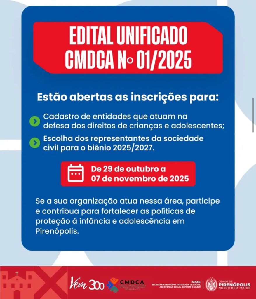 CMDCA Pirenópolis: inscrições abertas - WhatsApp Image 2025 10 31 at 07.04.44