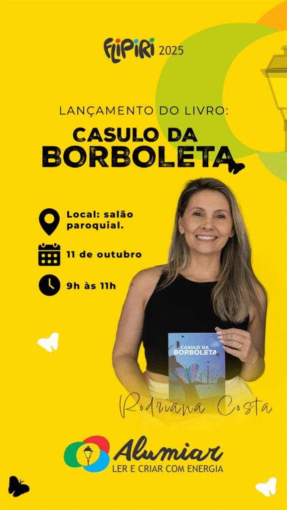 Lançamento do livro “Casulo da Borboleta” na Flipiri 2025 - post ro