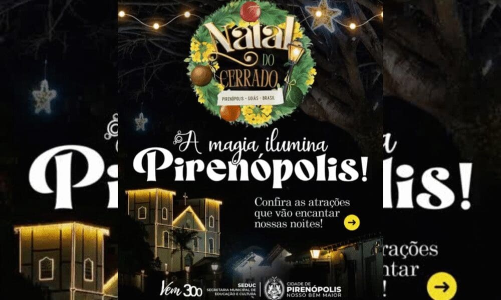 Programação do Natal do Cerrado 2025 em Pirenópolis