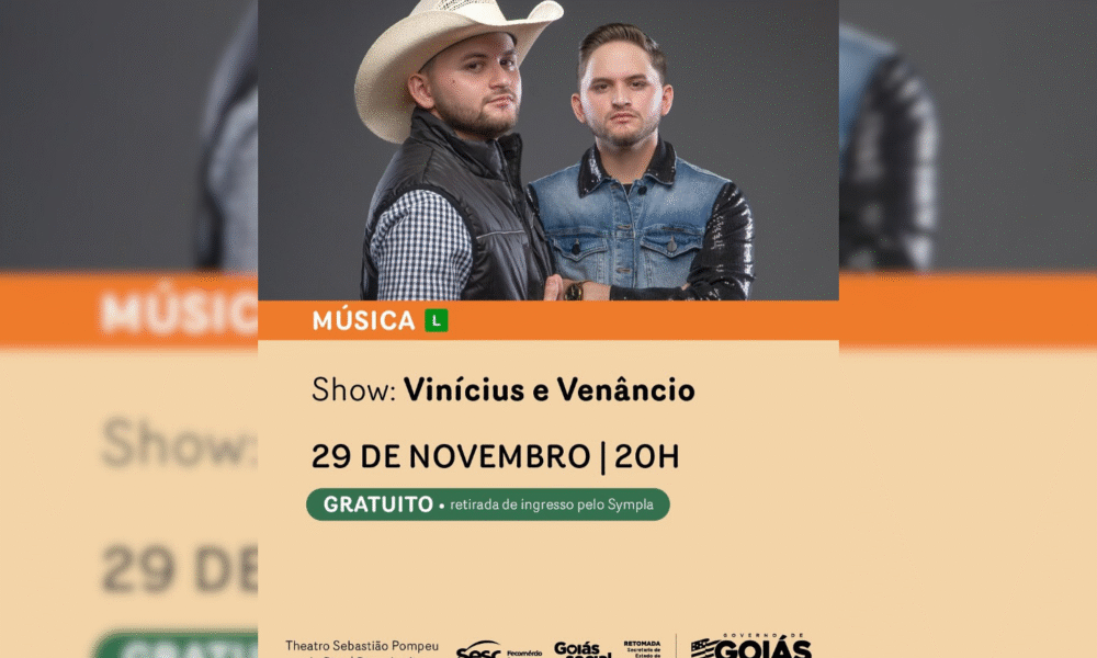 Show de Vinícius e Venâncio no Theatro Sebastião Pompeu