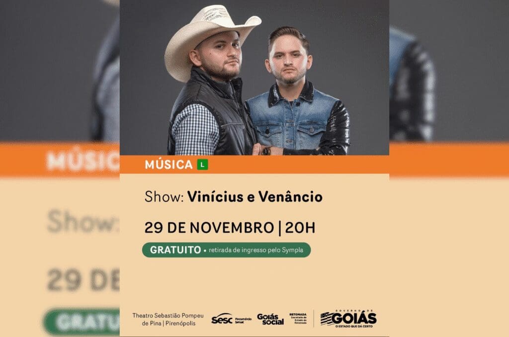 Show de Vinícius e Venâncio no Theatro Sebastião Pompeu
