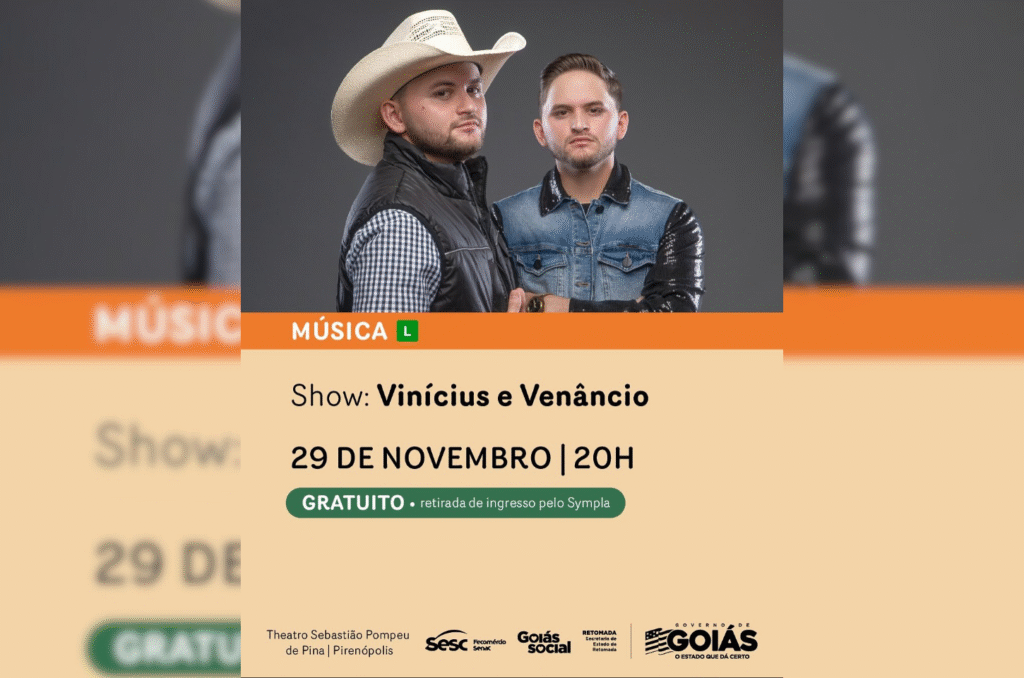Show de Vinícius e Venâncio no Theatro Sebastião Pompeu
