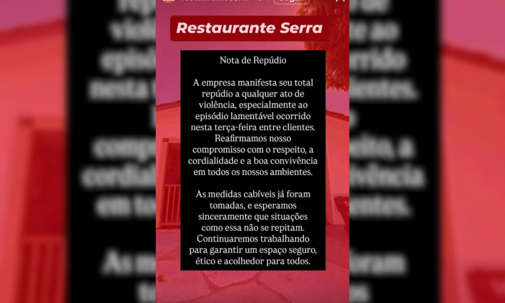 Restaurante Serra repudia briga entre clientes em Pirenópolis
