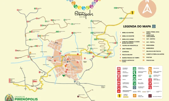 Como Chegar em Pirenópolis: Dicas Imperdíveis para sua Viagem - Mapa pirenopolis piri prefeitura