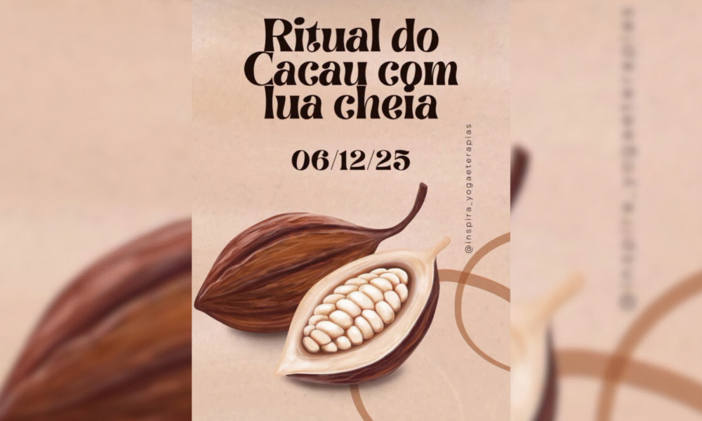 Ritual do Cacau celebra lua cheia em Pirenópolis