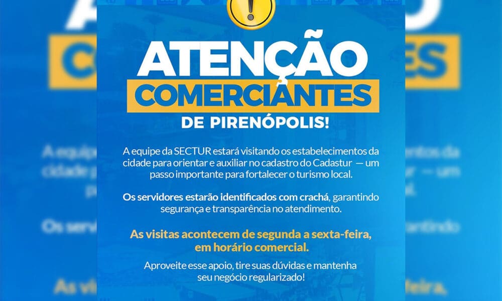 SECTUR de Pirenópolis orienta comerciantes no Cadastur - Secretaria de Turismo de Pirenopolis orienta comerciantes no Cadastur copiar