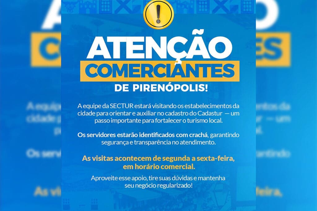 Secretaria de Turismo de Pirenópolis orienta comerciantes no Cadastur