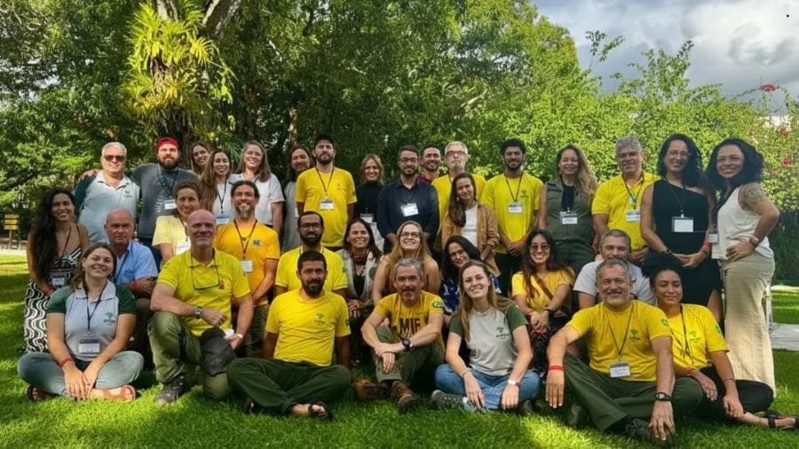 Equipe da Naturatins que participou do evento sobre manejo do fogo em Pirenópolis