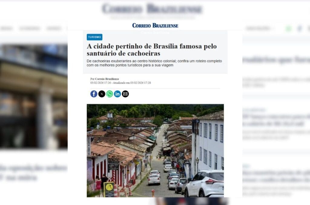 Jornal Correio Braziliense destaca Pirenópolis mais uma vez