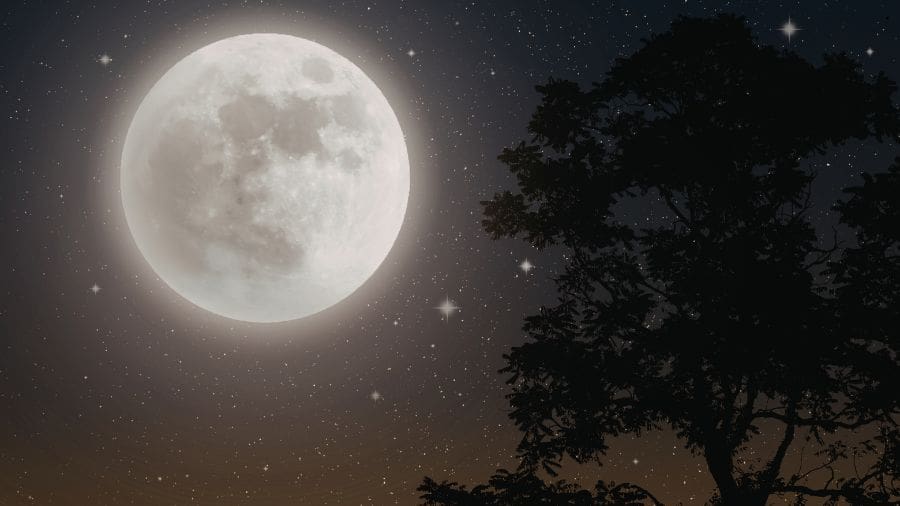 Mesmo com a visibilidade limitada do eclipse, observar a Lua cheia em cenários especiais transforma a experiência