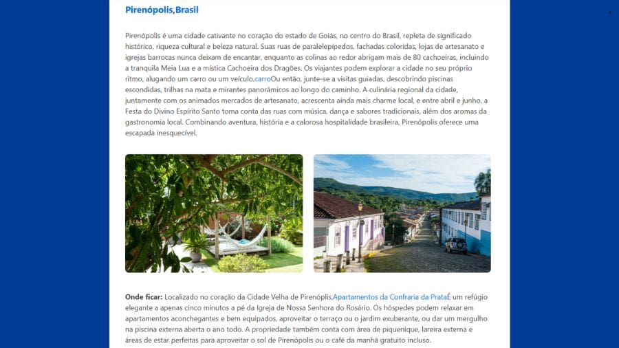 O estudo reuniu destinos que se destacaram pela hospitalidade e pela qualidade da experiência turística