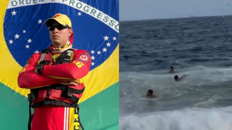 Bombeiro de Pirenópolis salva mulher em Copacabana