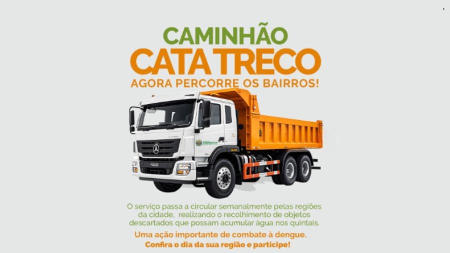 Caminhão Cata Treco agora percorre os bairros de Pirenópolis