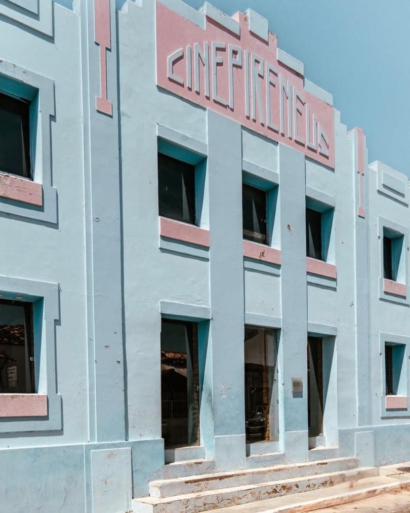 Hoje, a fachada do Cine Pireneus continua sendo um dos cenários mais fotografados de Pirenópolis