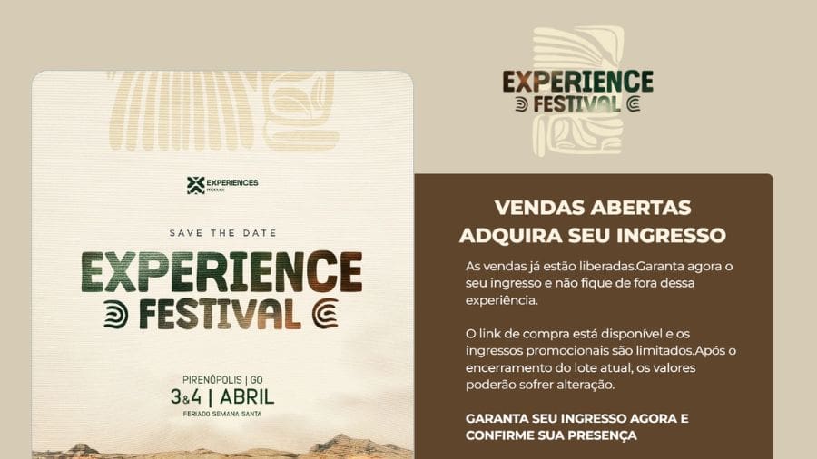 Outros artistas nacionais e internacionais ainda devem ser anunciados, reforçando o caráter global do Experience Festival 2026