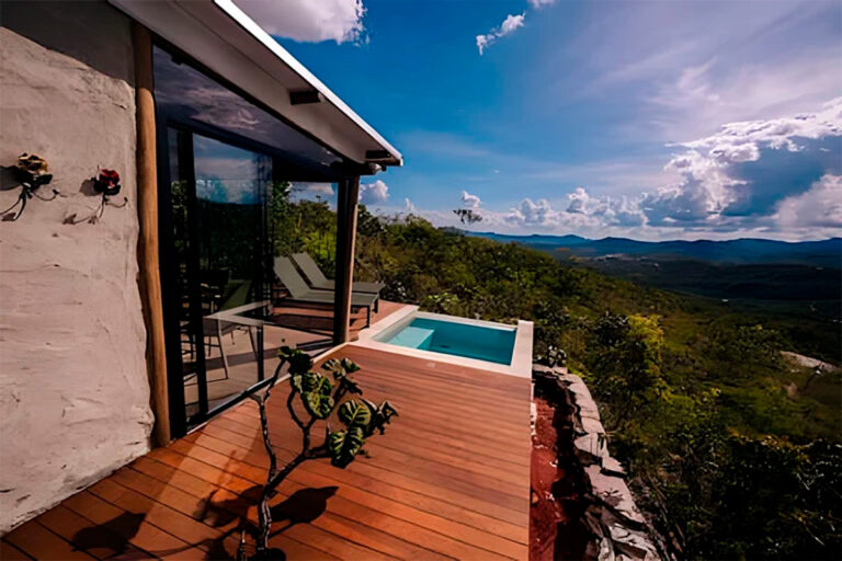 Cabanas do Ouro em Pirenópolis oferecem vista e privacidade