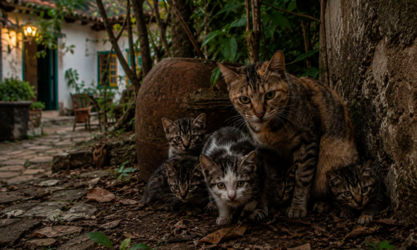 Gatos ferais desafiam controle populacional em Pirenópolis Gatos ferais desafiam controle populacional em Pirenópolis