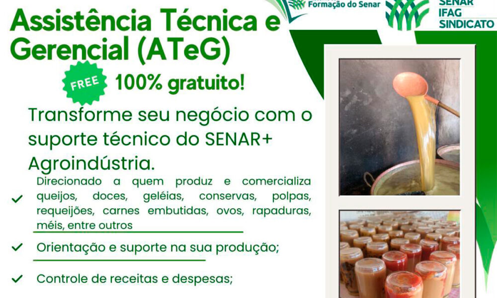 ATeG Agroindústria tem vagas gratuitas para produtores em Pirenópolis
