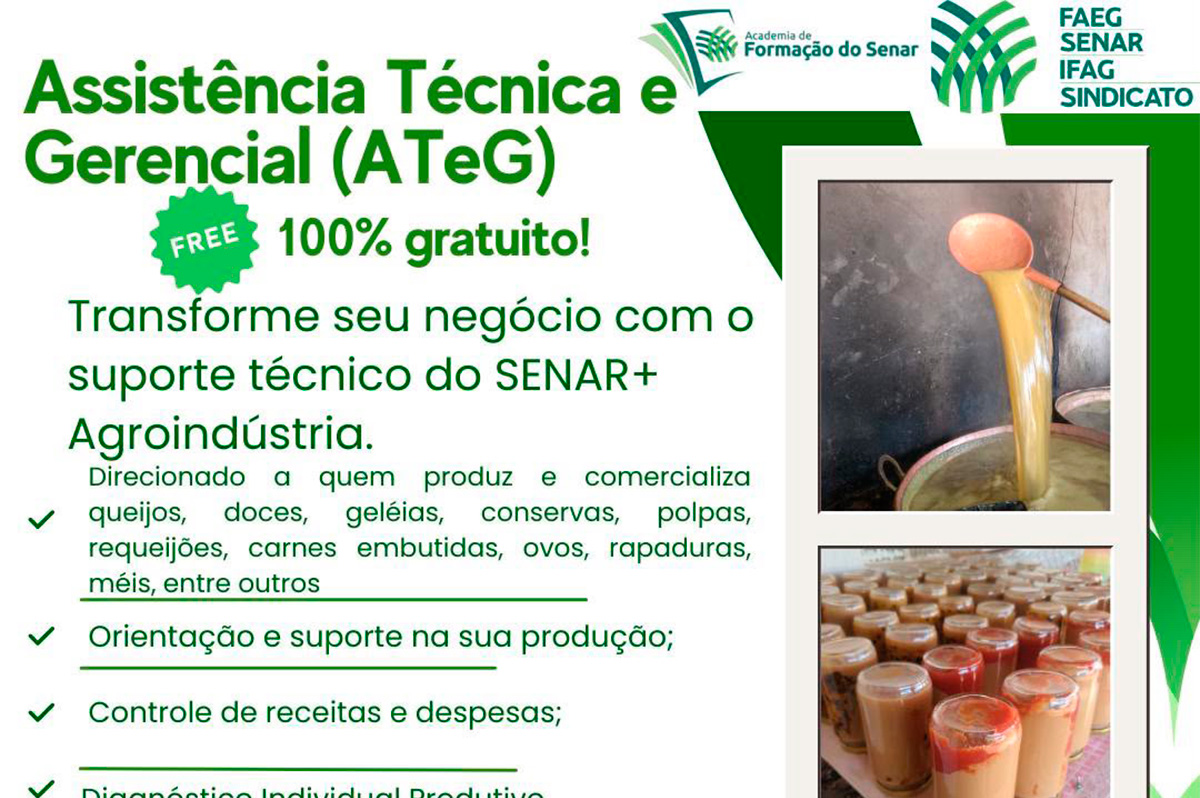 ATeG Agroindústria tem vagas gratuitas para produtores em Pirenópolis