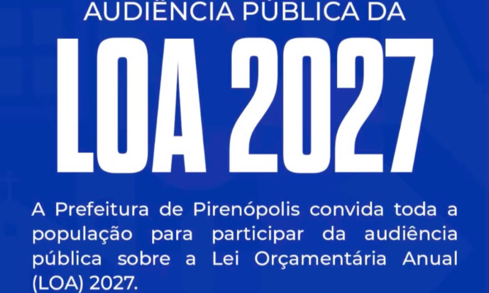 Audiência Pública da LOA 2027 acontece nesta quarta em Pirenópolis
