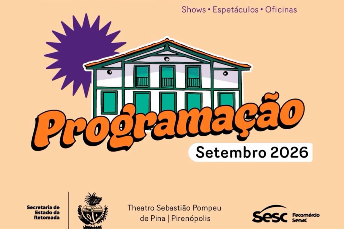 Theatro de Pirenópolis tem 4 atrações gratuitas em setembro