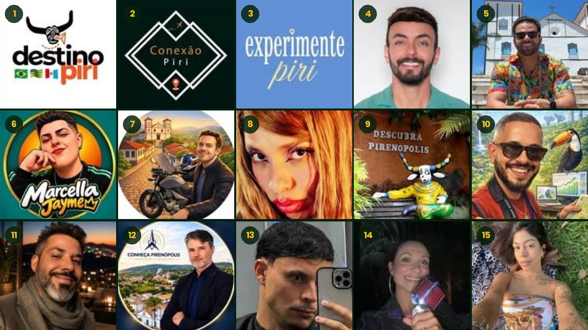 Conheça os 15 maiores influenciadores de Pirenópolis no Instagram