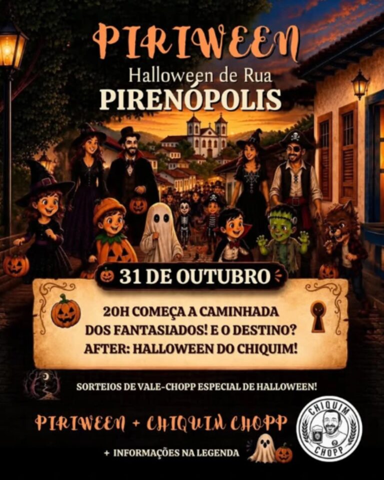 Ontem PiriWeen 2026 leva Halloween às ruas de Pirenópolis