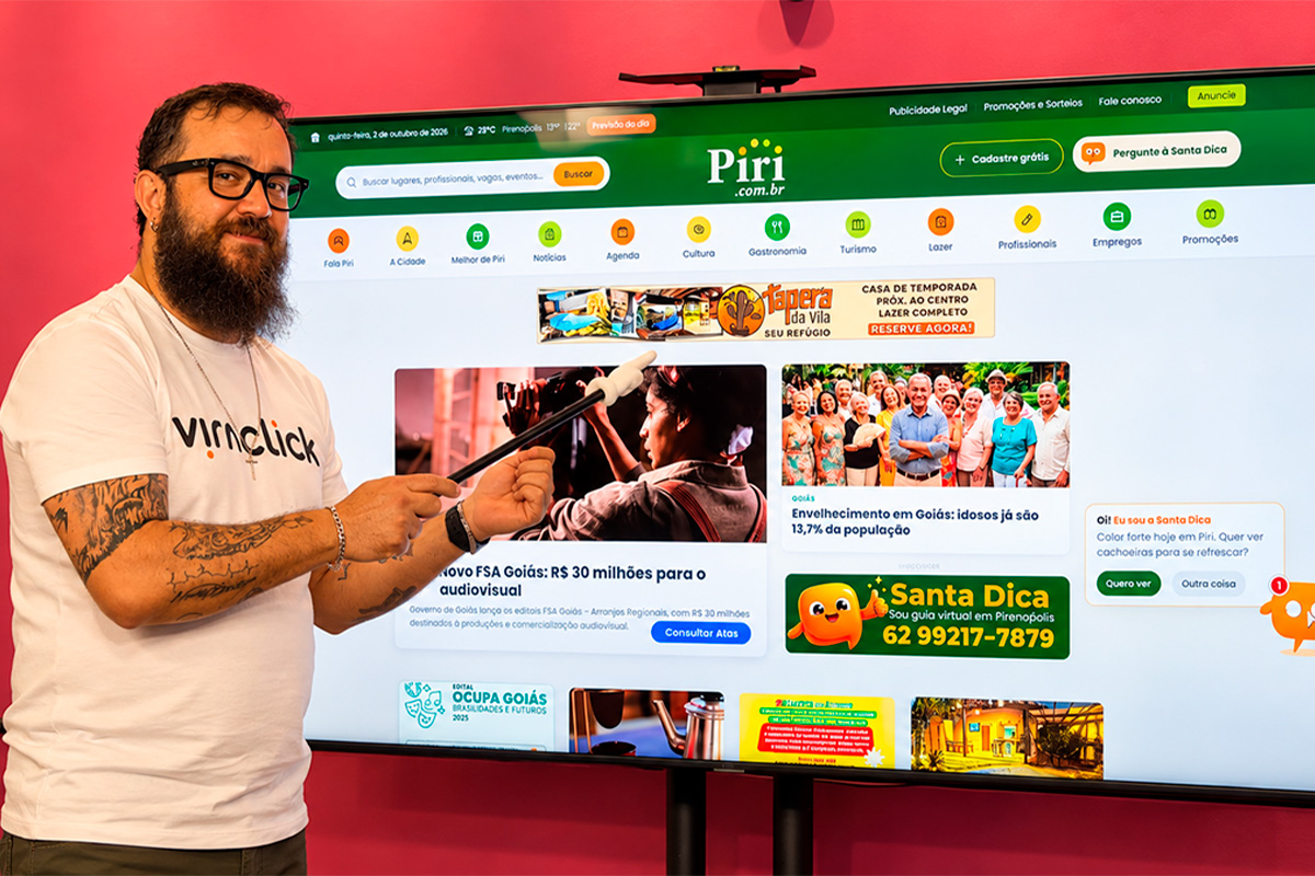 Portal Piri está de cara nova e amplia serviços gratuitos em Pirenópolis