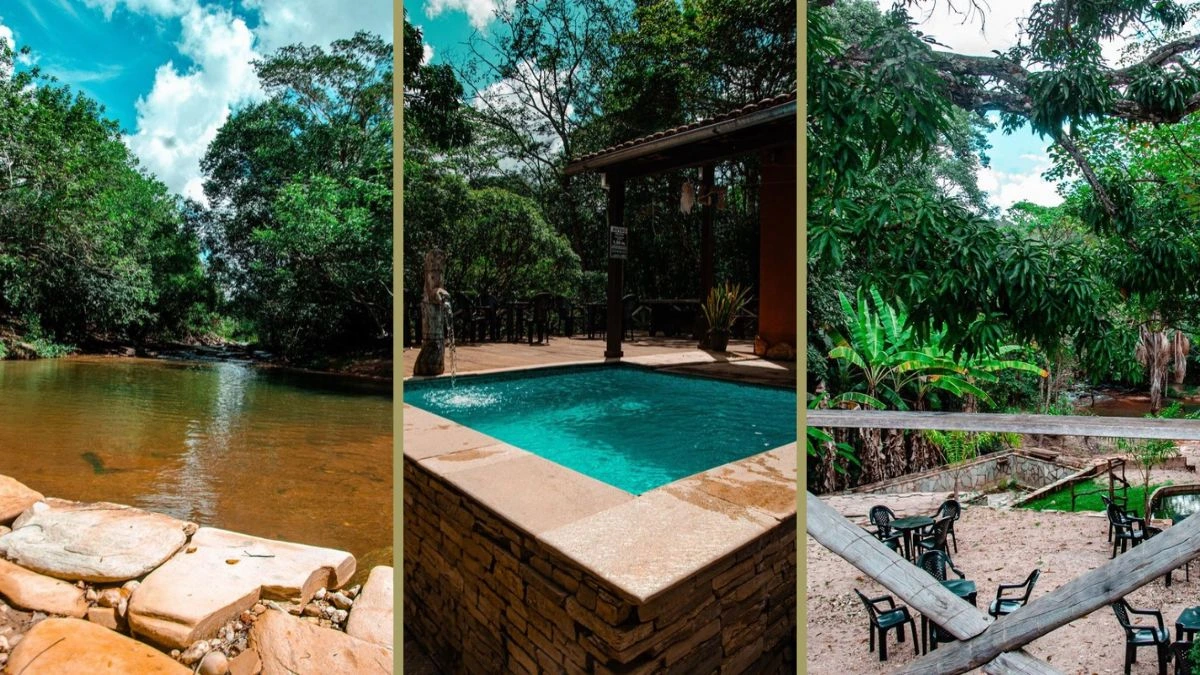 Conheça 5 lugares com day use grátis em Pirenópolis Na região da Cachoeira das Araras, o Águas de São João é uma opção para quem deseja combinar gastronomia e contato com a natureza.