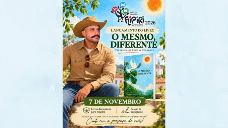 Ontem Escritor goiano lança livro bilíngue de poesias na Flipiri 2026