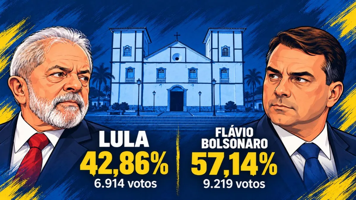Flávio Bolsonaro venceu em Pirenópolis com 57,14% dos votos válidos