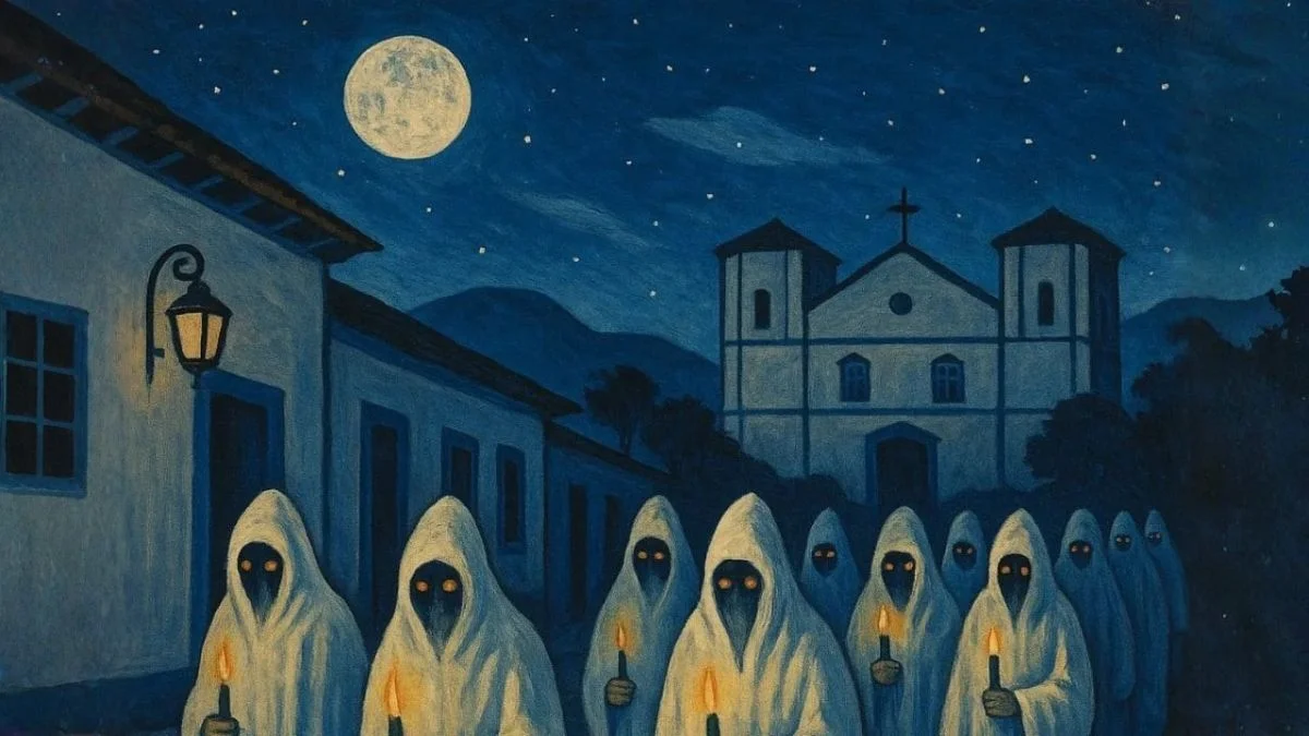 5 lendas de Pirenópolis para conhecer neste Halloween Entre as lendas de Pirenópolis, poucas possuem uma atmosfera tão assustadora quanto a Procissão das Almas.