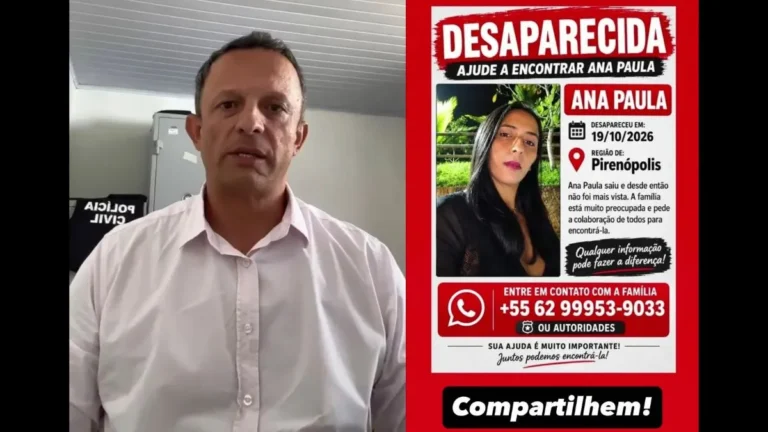 Ontem Mulher desaparecida em Pirenópolis é procurada pela polícia